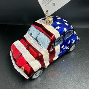 2000 Christopher Radko Stars and Stripes VW Bug 00-177-2P Patriotic Ornament